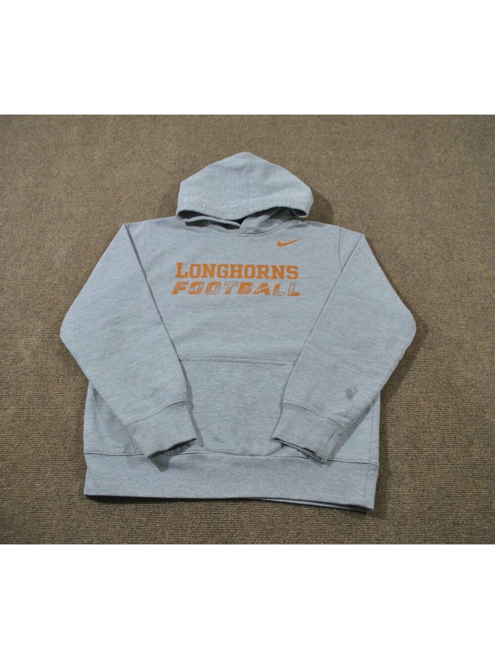 Texas Longhorns Nike NCAA Football Hoody Gray Sweatshirt Size Youth Large